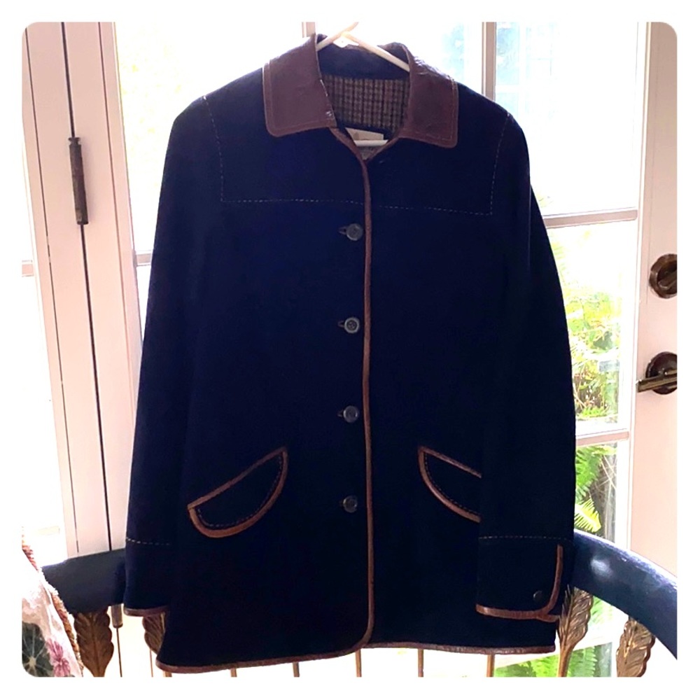 Suede and leather jacket